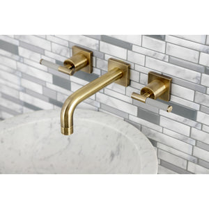 Kaiser KS6123CKL Two-Handle 3-Hole Wall Mount Bathroom Faucet, Antique Brass
