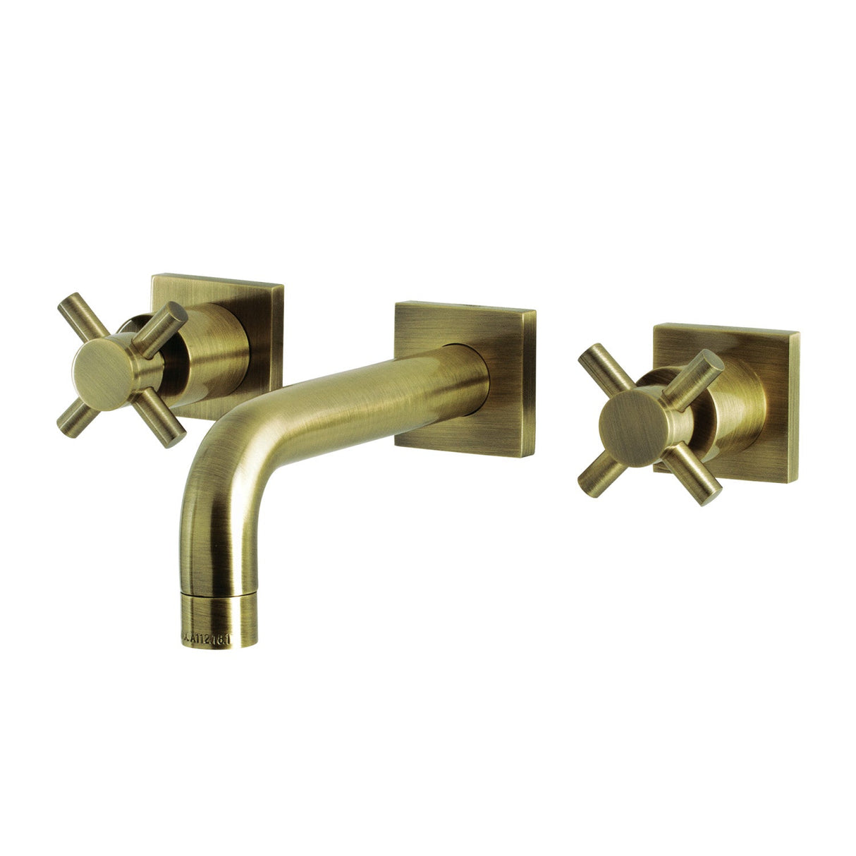 Concord KS6123DX Two-Handle 3-Hole Wall Mount Bathroom Faucet, Antique Brass