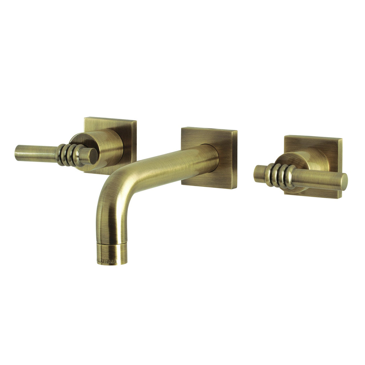 Milano KS6123ML Two-Handle 3-Hole Wall Mount Bathroom Faucet, Antique Brass