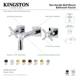 Millennium KS6123ZX Two-Handle 3-Hole Wall Mount Bathroom Faucet, Antique Brass