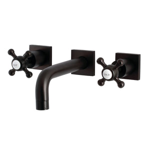 Metropolitan KS6125BX Two-Handle 3-Hole Wall Mount Bathroom Faucet, Oil Rubbed Bronze