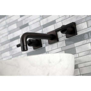Kaiser KS6125CKL Two-Handle 3-Hole Wall Mount Bathroom Faucet, Oil Rubbed Bronze