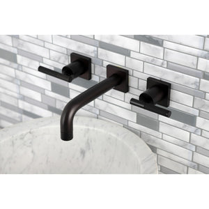 Kaiser KS6125CKL Two-Handle 3-Hole Wall Mount Bathroom Faucet, Oil Rubbed Bronze