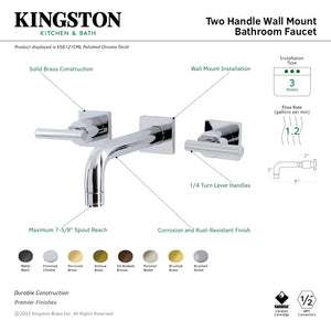 Manhattan KS6125CML Two-Handle 3-Hole Wall Mount Bathroom Faucet, Oil Rubbed Bronze