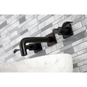 NuWave KS6125DFL Two-Handle 3-Hole Wall Mount Bathroom Faucet, Oil Rubbed Bronze