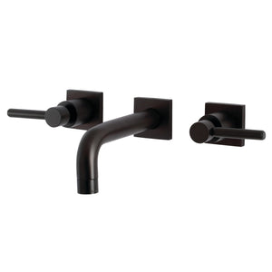 Concord KS6125DL Two-Handle 3-Hole Wall Mount Bathroom Faucet, Oil Rubbed Bronze