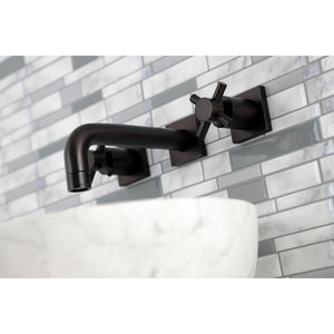 Concord KS6125DX Two-Handle 3-Hole Wall Mount Bathroom Faucet, Oil Rubbed Bronze