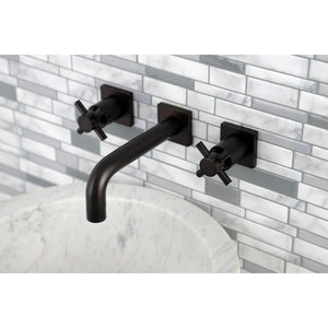 Concord KS6125DX Two-Handle 3-Hole Wall Mount Bathroom Faucet, Oil Rubbed Bronze