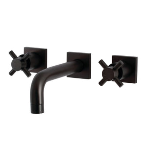 Concord KS6125DX Two-Handle 3-Hole Wall Mount Bathroom Faucet, Oil Rubbed Bronze