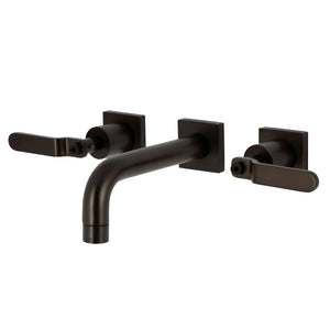 Whitaker KS6125KL Two-Handle 3-Hole Wall Mount Bathroom Faucet, Oil Rubbed Bronze