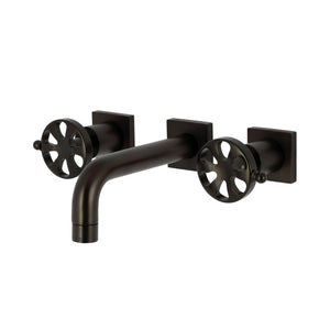 Belknap KS6125RX Two-Handle 3-Hole Wall Mount Bathroom Faucet, Oil Rubbed Bronze
