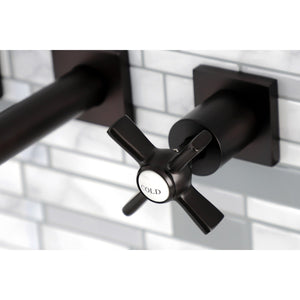 Millennium KS6125ZX Two-Handle 3-Hole Wall Mount Bathroom Faucet, Oil Rubbed Bronze
