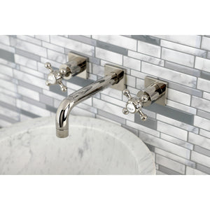Metropolitan KS6126BX Two-Handle 3-Hole Wall Mount Bathroom Faucet, Polished Nickel
