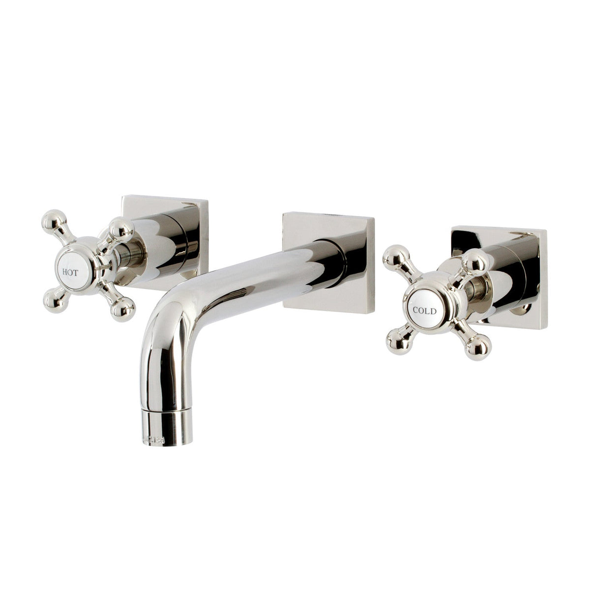 Metropolitan KS6126BX Two-Handle 3-Hole Wall Mount Bathroom Faucet, Polished Nickel