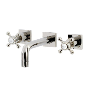 Metropolitan KS6126BX Two-Handle 3-Hole Wall Mount Bathroom Faucet, Polished Nickel