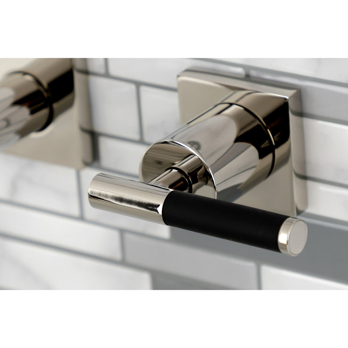 Kaiser KS6126CKL Two-Handle 3-Hole Wall Mount Bathroom Faucet, Polished Nickel