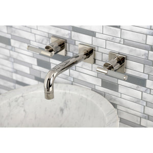 Kaiser KS6126CKL Two-Handle 3-Hole Wall Mount Bathroom Faucet, Polished Nickel
