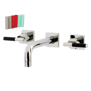 Kaiser KS6126CKL Two-Handle 3-Hole Wall Mount Bathroom Faucet, Polished Nickel