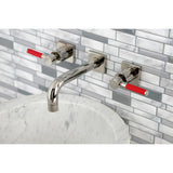Kaiser KS6126DKL Two-Handle 3-Hole Wall Mount Bathroom Faucet, Polished Nickel