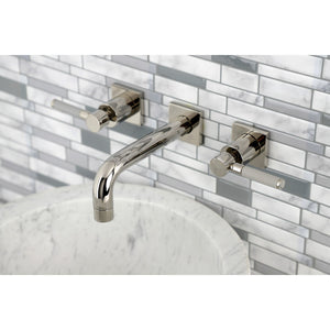 Kaiser KS6126DKL Two-Handle 3-Hole Wall Mount Bathroom Faucet, Polished Nickel