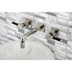 Kaiser KS6126DKL Two-Handle 3-Hole Wall Mount Bathroom Faucet, Polished Nickel