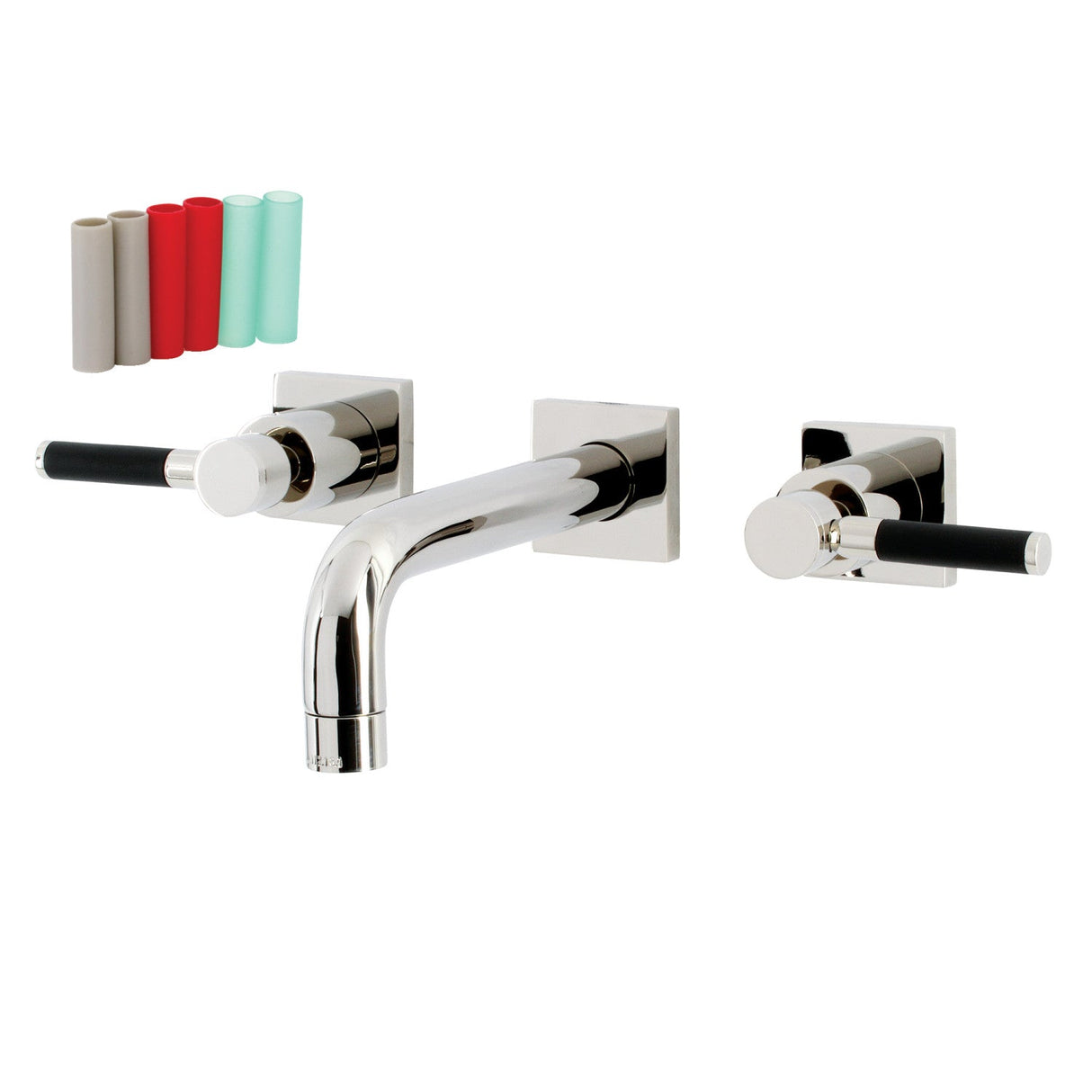 Kaiser KS6126DKL Two-Handle 3-Hole Wall Mount Bathroom Faucet, Polished Nickel