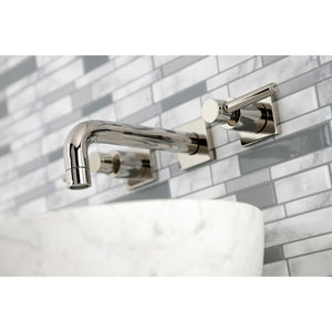 Concord KS6126DL Two-Handle 3-Hole Wall Mount Bathroom Faucet, Polished Nickel