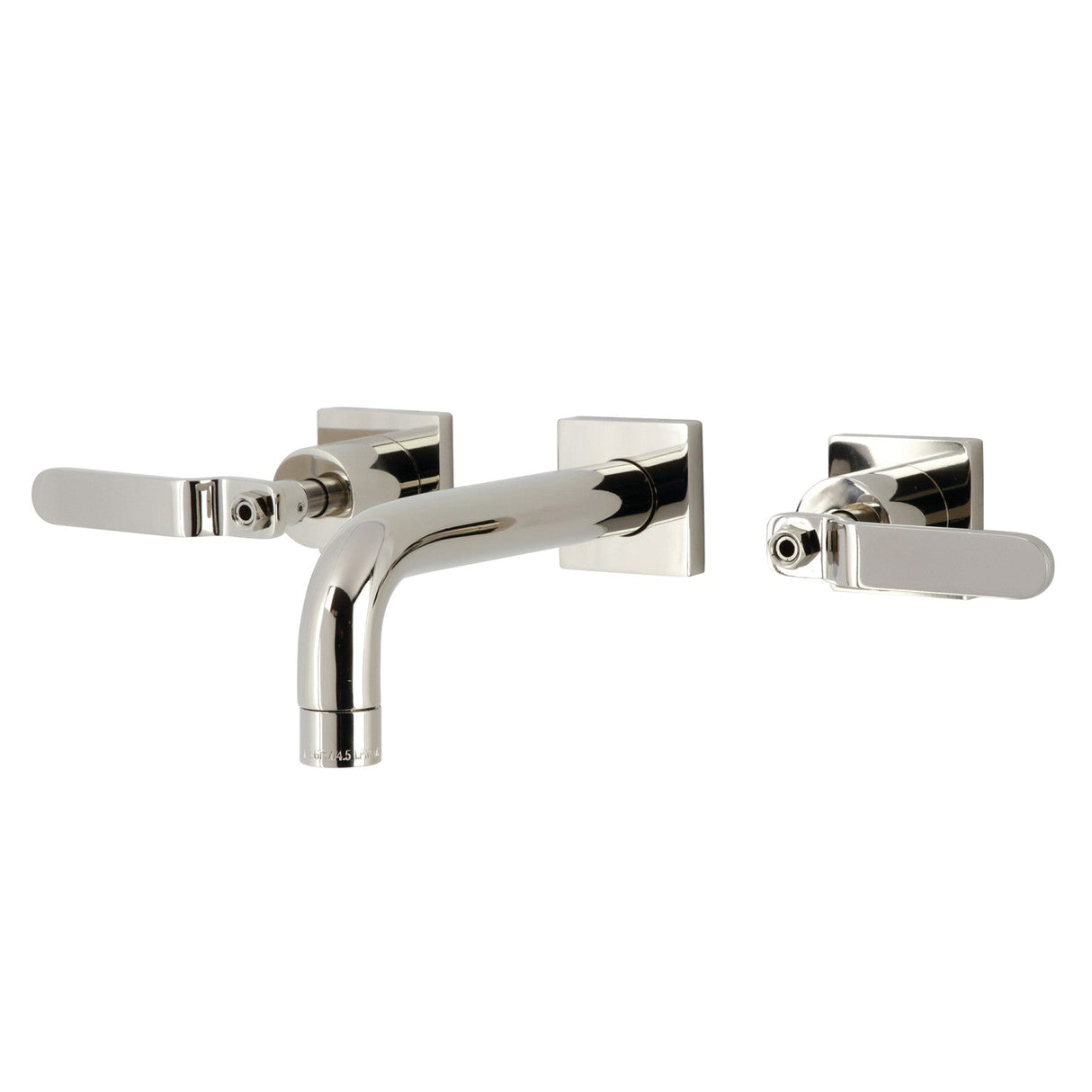 Whitaker KS6126KL Two-Handle 3-Hole Wall Mount Bathroom Faucet, Polished Nickel