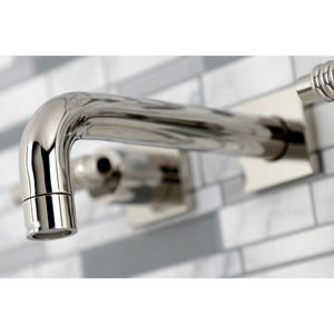 Milano KS6126ML Two-Handle 3-Hole Wall Mount Bathroom Faucet, Polished Nickel