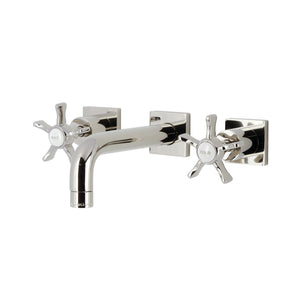 Hamilton KS6126NX Two-Handle 3-Hole Wall Mount Bathroom Faucet, Polished Nickel