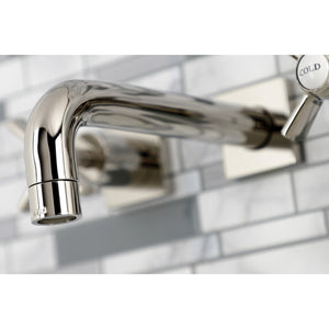 Millennium KS6126ZX Two-Handle 3-Hole Wall Mount Bathroom Faucet, Polished Nickel