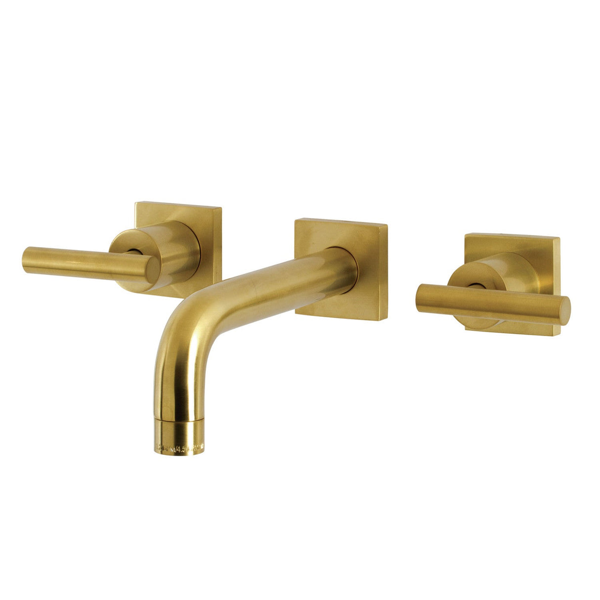 Manhattan KS6127CML Two-Handle 3-Hole Wall Mount Bathroom Faucet, Brushed Brass