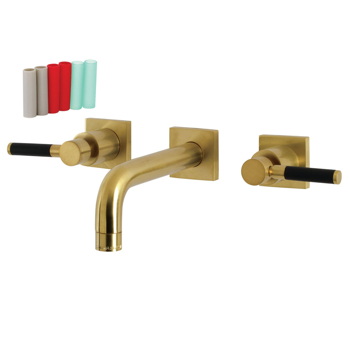 Kaiser KS6127DKL Two-Handle 3-Hole Wall Mount Bathroom Faucet, Brushed Brass