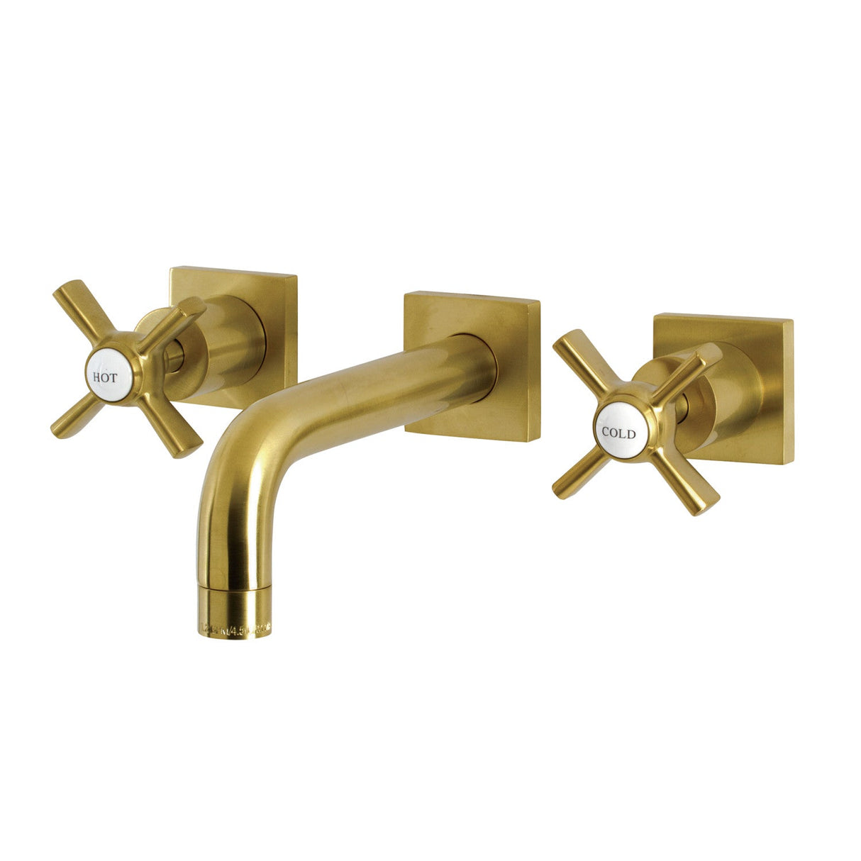 Millennium KS6127ZX Two-Handle 3-Hole Wall Mount Bathroom Faucet, Brushed Brass