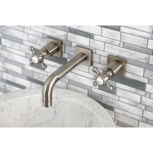 Metropolitan KS6128BX Two-Handle 3-Hole Wall Mount Bathroom Faucet, Brushed Nickel