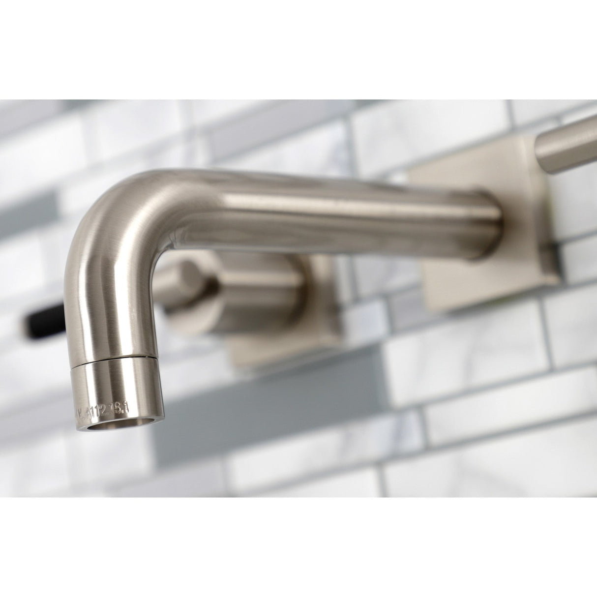 Kaiser KS6128CKL Two-Handle 3-Hole Wall Mount Bathroom Faucet, Brushed Nickel