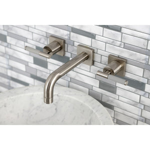Kaiser KS6128CKL Two-Handle 3-Hole Wall Mount Bathroom Faucet, Brushed Nickel