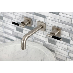 Kaiser KS6128CKL Two-Handle 3-Hole Wall Mount Bathroom Faucet, Brushed Nickel