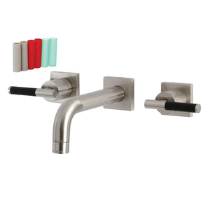 Kaiser KS6128CKL Two-Handle 3-Hole Wall Mount Bathroom Faucet, Brushed Nickel