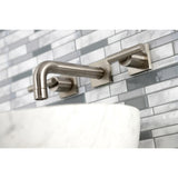 Manhattan KS6128CML Two-Handle 3-Hole Wall Mount Bathroom Faucet, Brushed Nickel