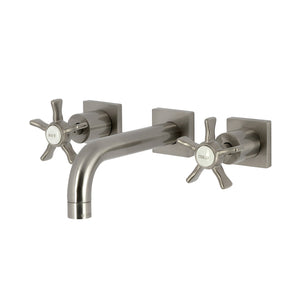 Hamilton KS6128NX Two-Handle 3-Hole Wall Mount Bathroom Faucet, Brushed Nickel