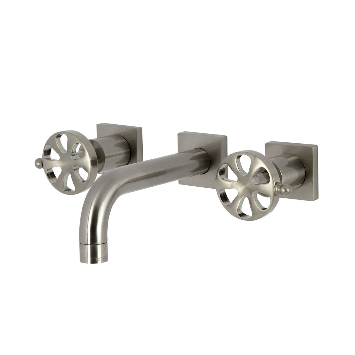 Belknap KS6128RX Two-Handle 3-Hole Wall Mount Bathroom Faucet, Brushed Nickel