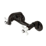 Kingston KS612ORB Two-Handle 2-Hole Wall Mount Bar Faucet, Oil Rubbed Bronze