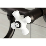 Kingston KS615ORB Two-Handle 2-Hole Wall Mount Bathroom Faucet, Oil Rubbed Bronze