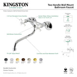Kingston KS616ORB Two-Handle 2-Hole Wall Mount Bathroom Faucet, Oil Rubbed Bronze