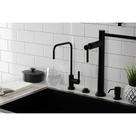 Continental KS6190CTL Single-Handle 1-Hole Deck Mount Water Filtration Faucet, Matte Black