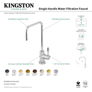 Concord KS6190DL Single-Handle 1-Hole Deck Mount Water Filtration Faucet, Matte Black
