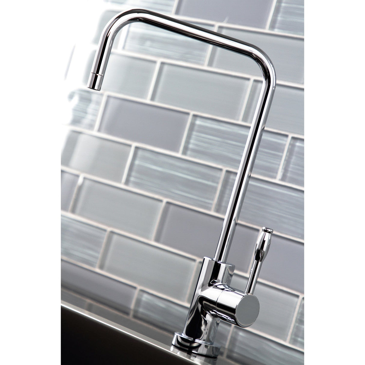 Nustudio KS6191NKL Single-Handle 1-Hole Deck Mount Water Filtration Faucet, Polished Chrome