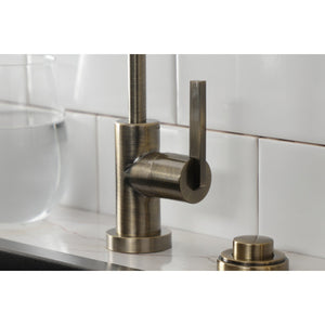 Continental KS6193CTL Single-Handle 1-Hole Deck Mount Water Filtration Faucet, Antique Brass