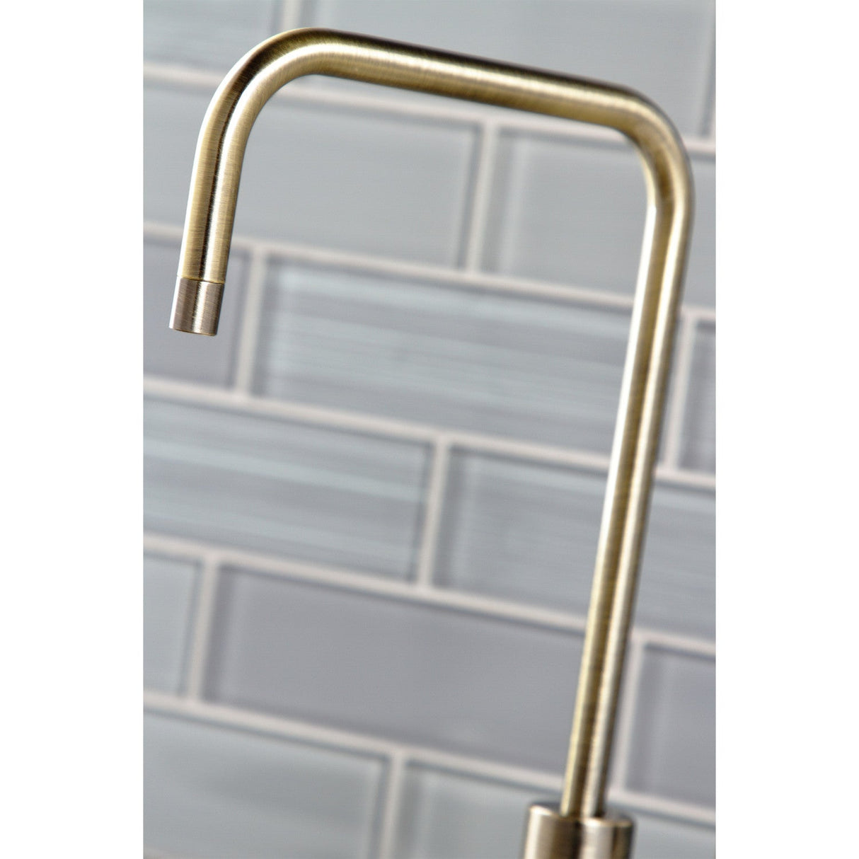 Nustudio KS6193NKL Single-Handle 1-Hole Deck Mount Water Filtration Faucet, Antique Brass